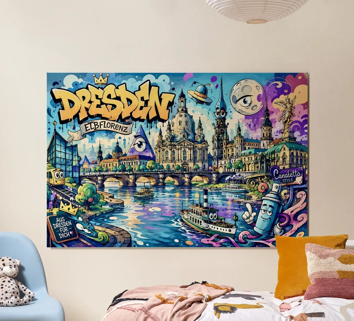 Saluti da Dresda poster da ZAMART - Graffiti, Cartoons, Street Art