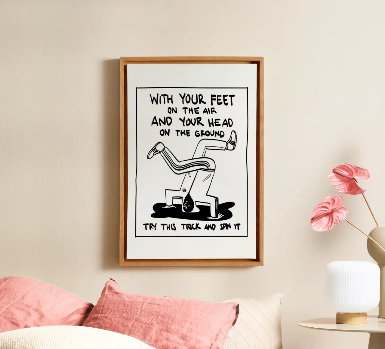 Where Is My Mind canvas met Baklijst van aryamularama