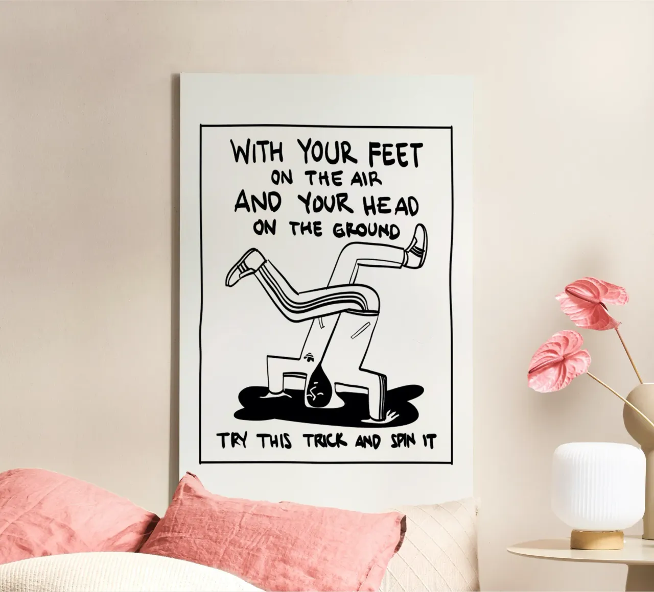 Where Is My Mind canvas met Baklijst van aryamularama