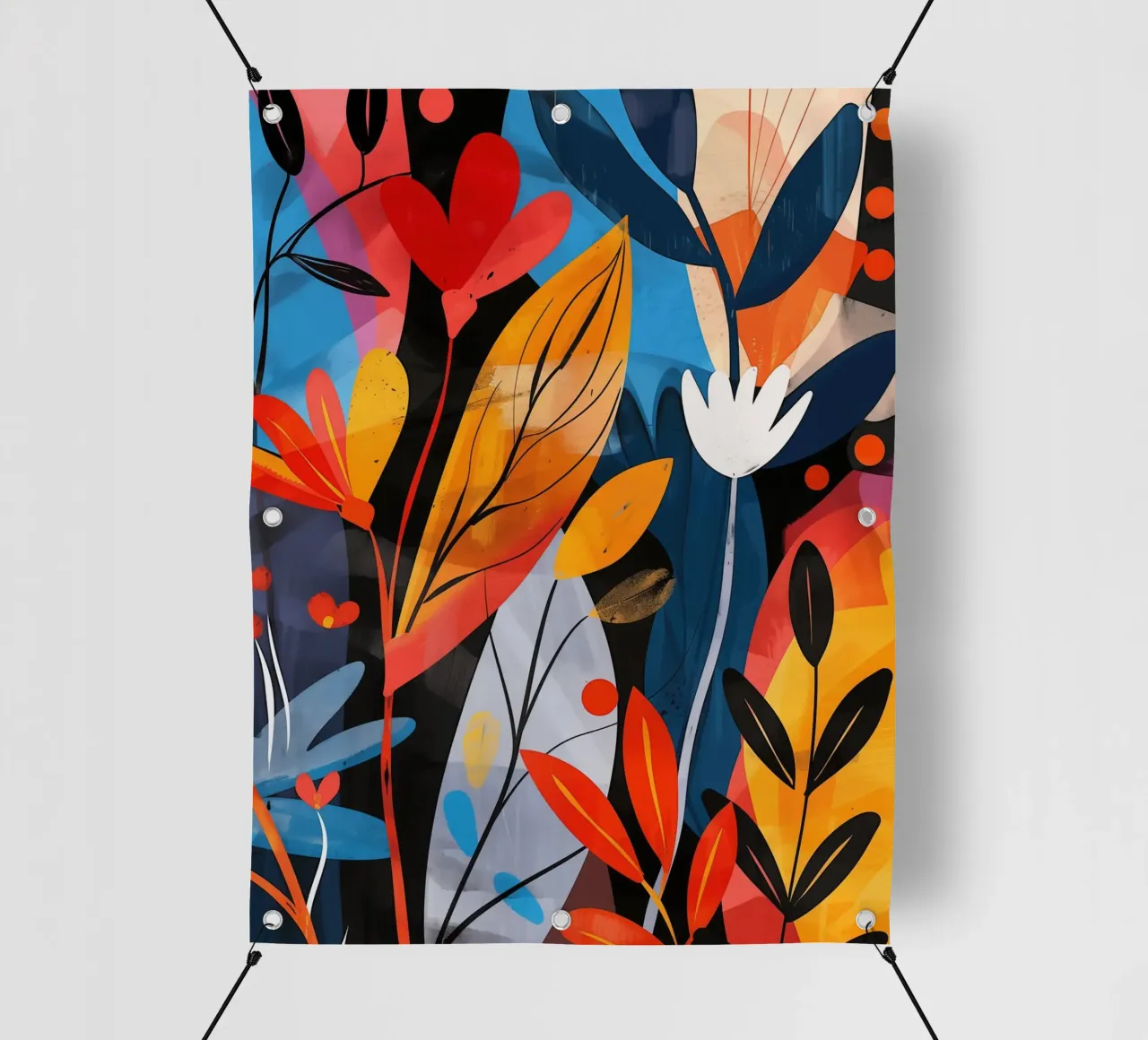 Design ottimistico delle piante in stile boho telo in pvc da Autofocus