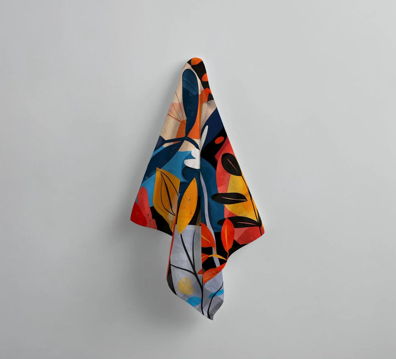 Design végétal optimiste de style boho serviette de bain de Autofocus