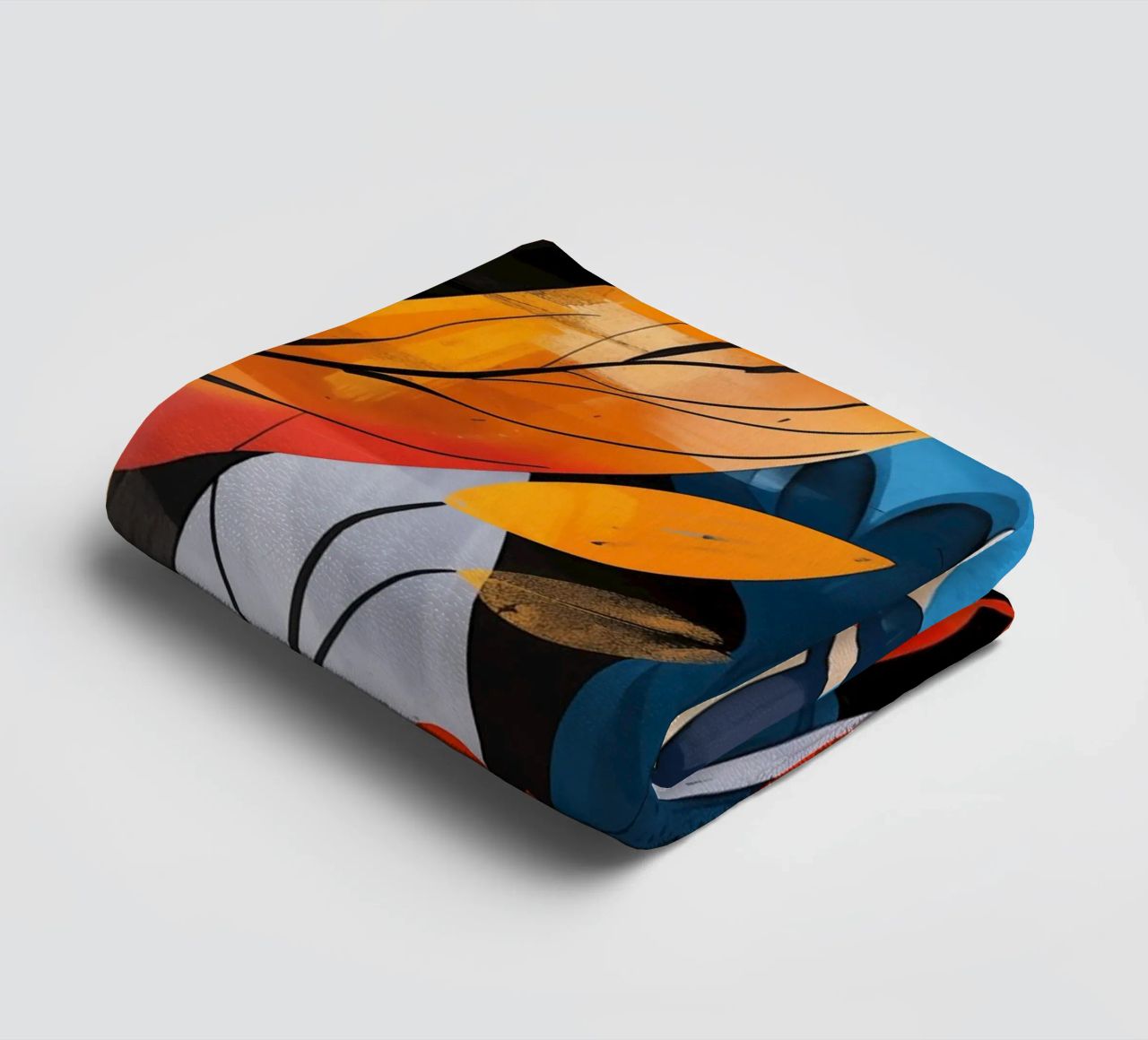 Design végétal optimiste de style boho serviette de bain de Autofocus