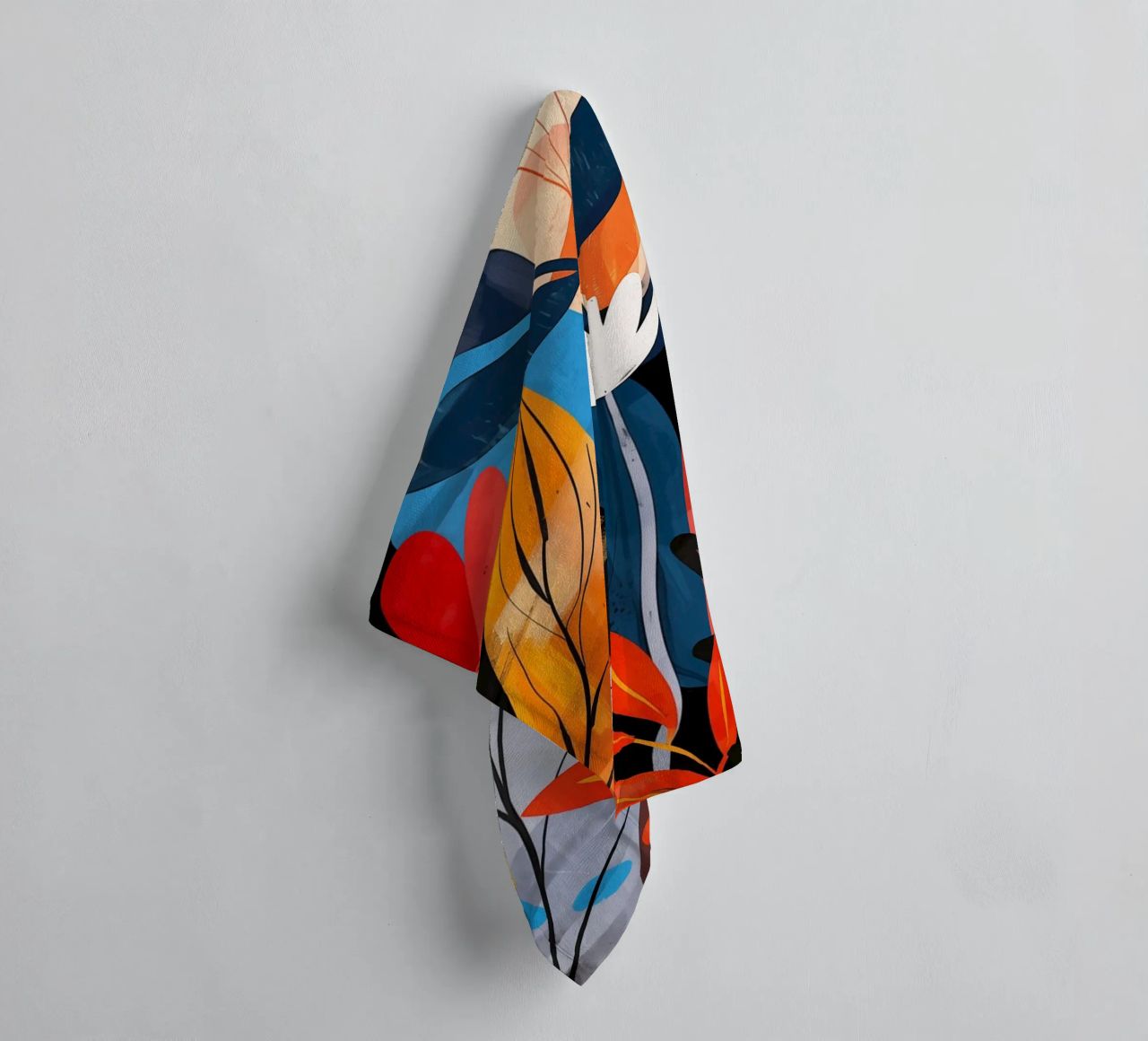 Design végétal optimiste de style boho serviette de bain de Autofocus