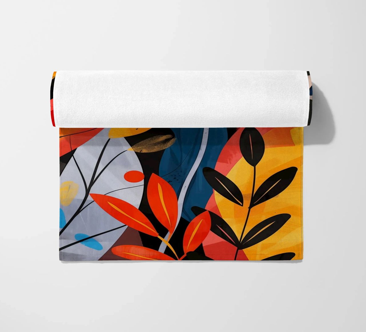 Design végétal optimiste de style boho serviette de plage de Autofocus