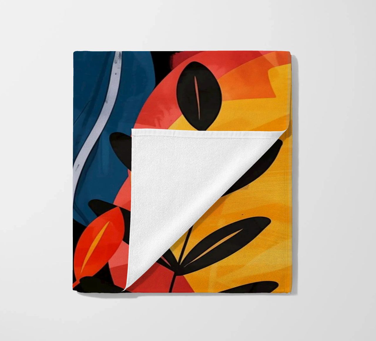 Design végétal optimiste de style boho serviette de plage de Autofocus