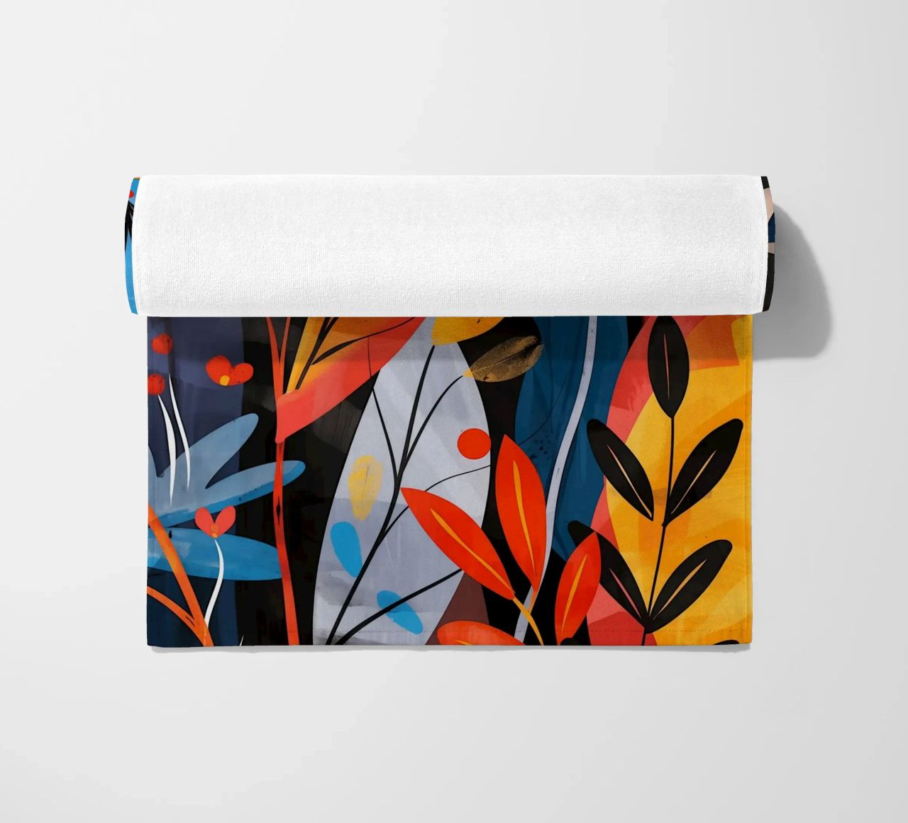 Design végétal optimiste de style boho serviette de plage de Autofocus