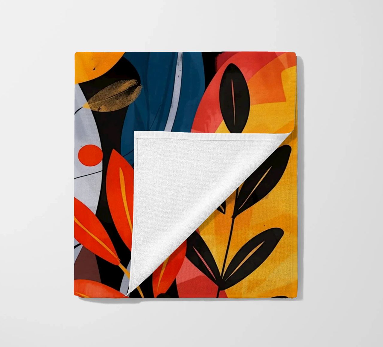 Design végétal optimiste de style boho serviette de plage de Autofocus