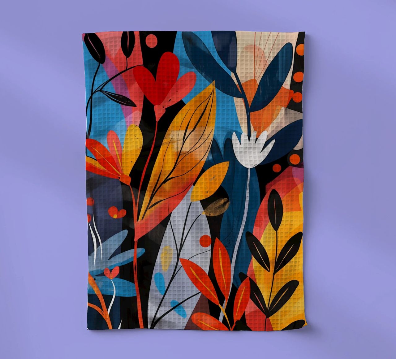 Design végétal optimiste de style boho torchon de Autofocus