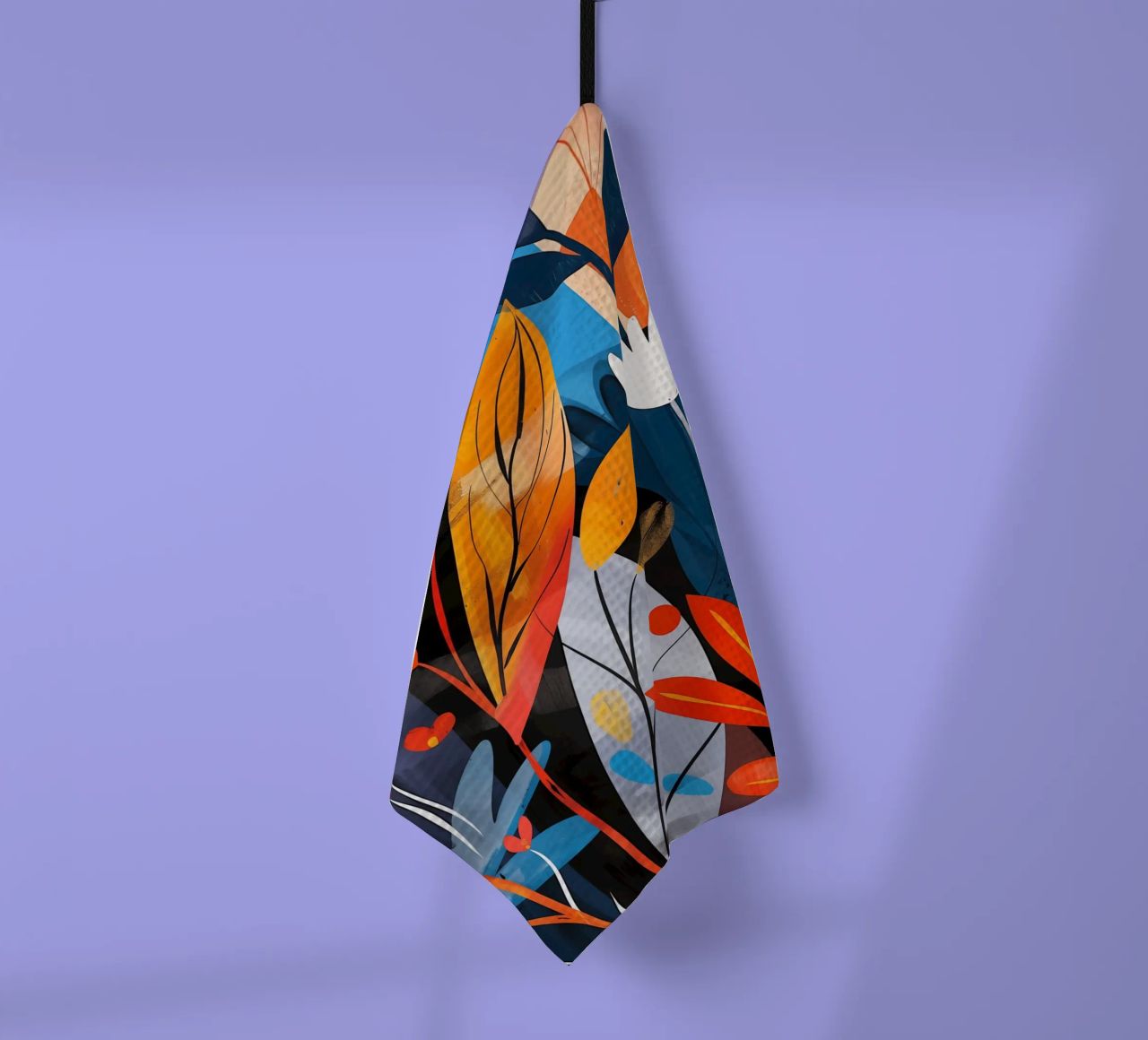 Design végétal optimiste de style boho torchon de Autofocus