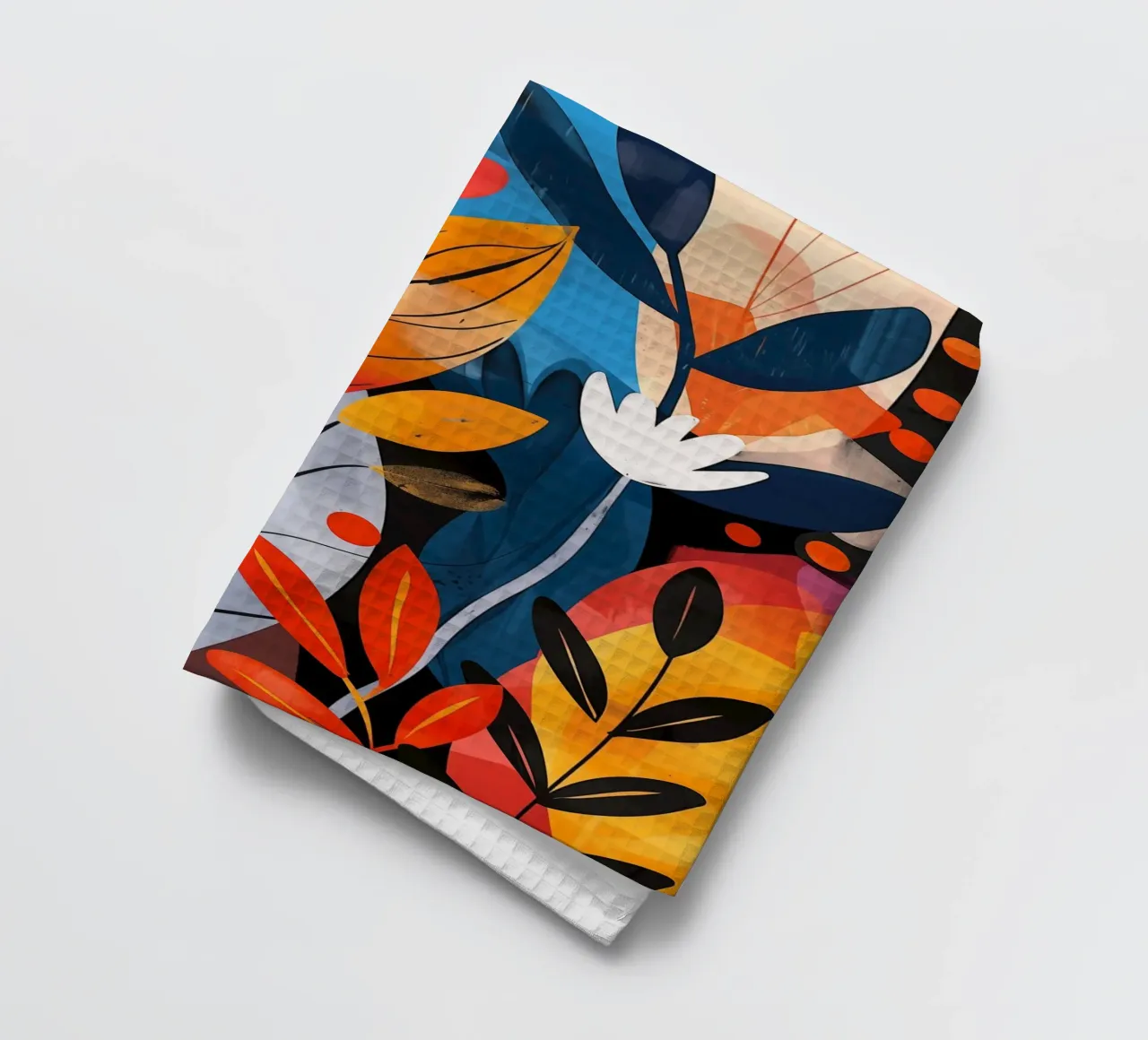 Design végétal optimiste de style boho torchon de Autofocus