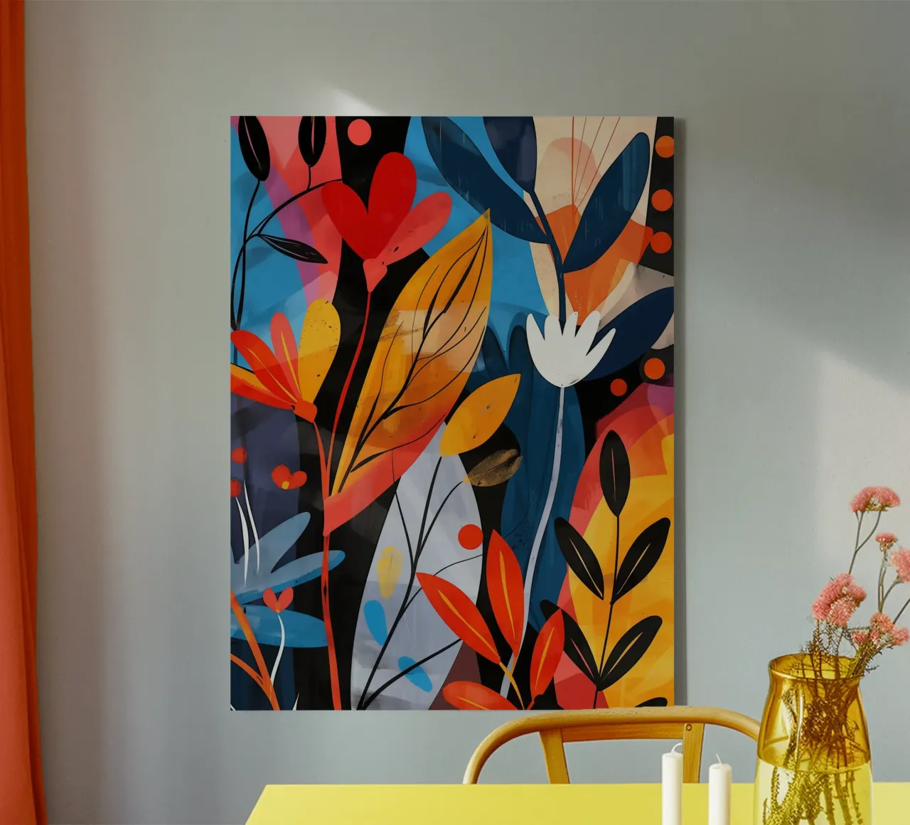 Optimistic plant design in boho style canvas by Autofocus