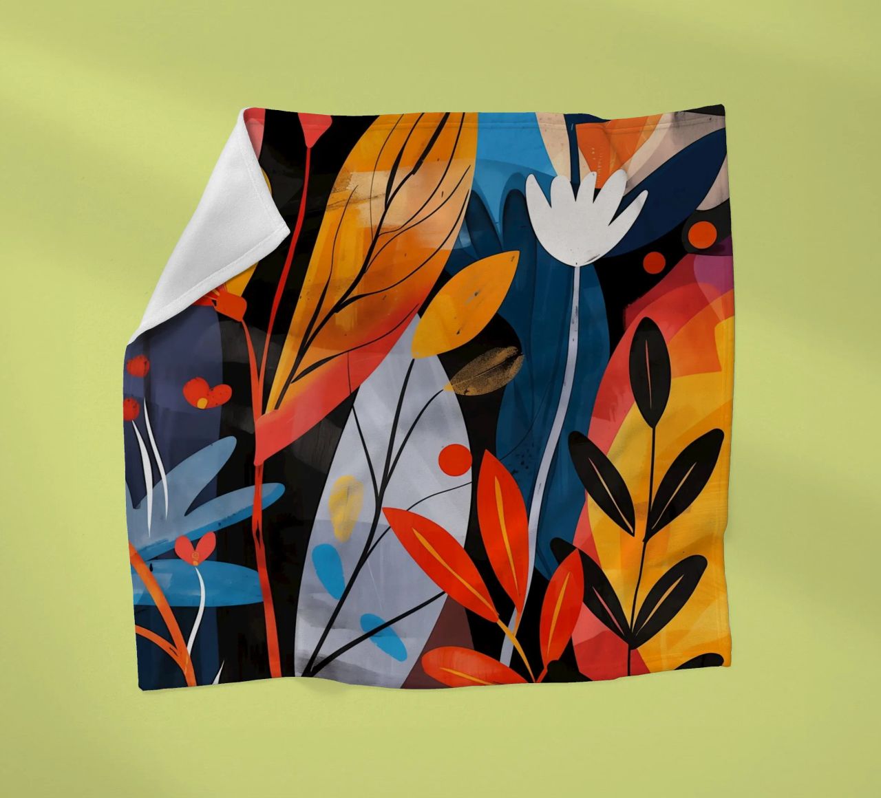 Design ottimistico delle piante in stile boho coperta in pile da Autofocus