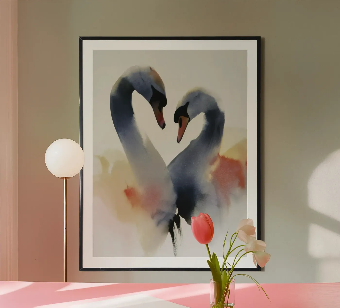Two Swans poster by D.P.22