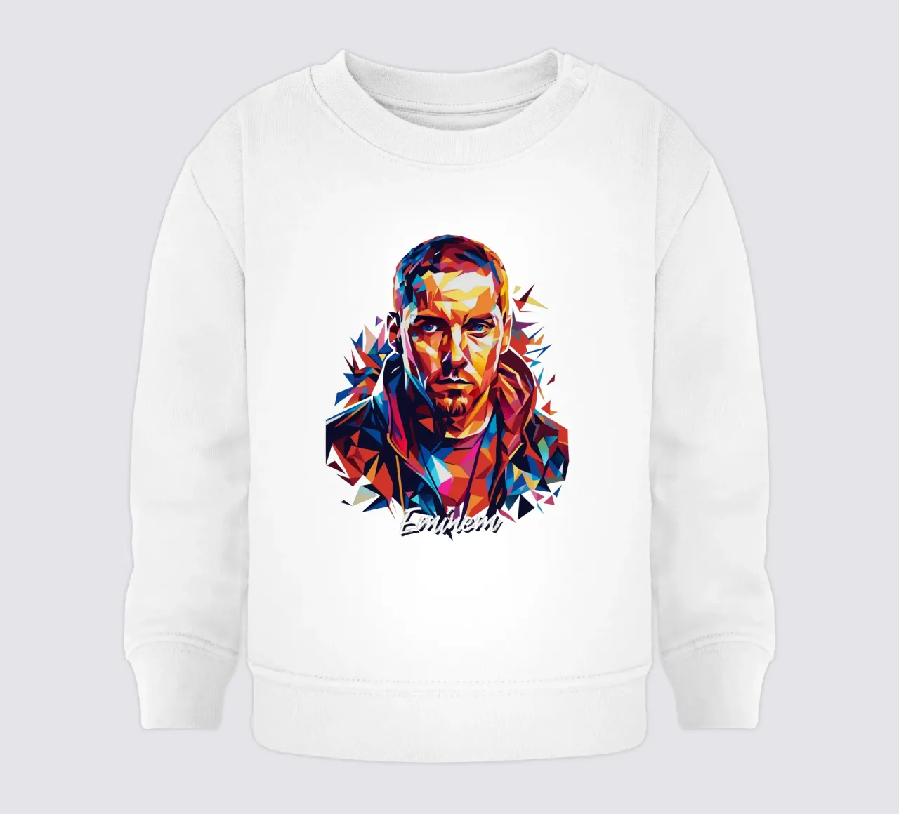 Eminem in Wpap Pop Art baby sweatshirt by vectorartnesia
