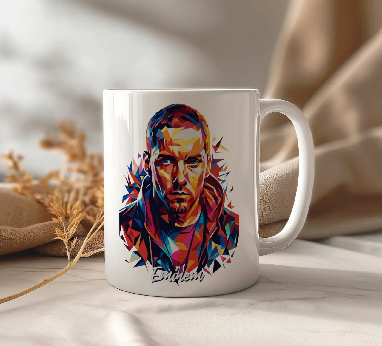 Eminem in Wpap Pop Art keramische mok van vectorartnesia