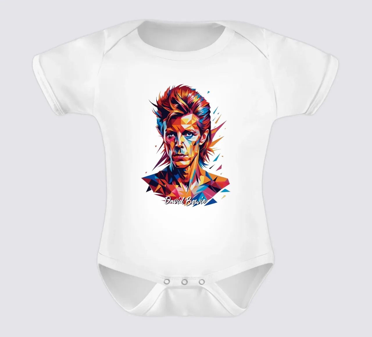 David Bowie in WPAP Pop Art Kurzarm Babybody von vectorartnesia