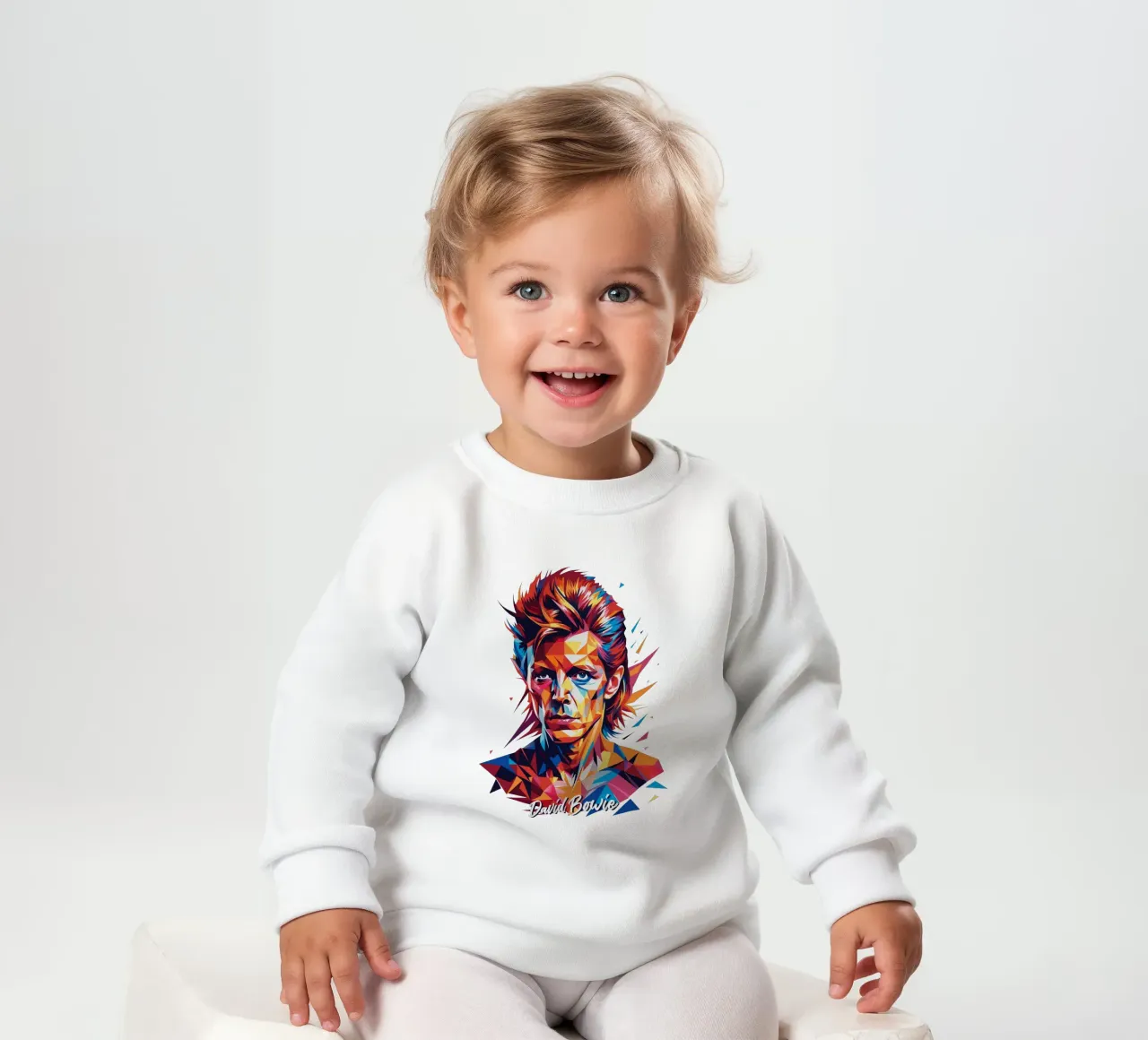 David Bowie en WPAP Pop Art sudadera de bebé de vectorartnesia