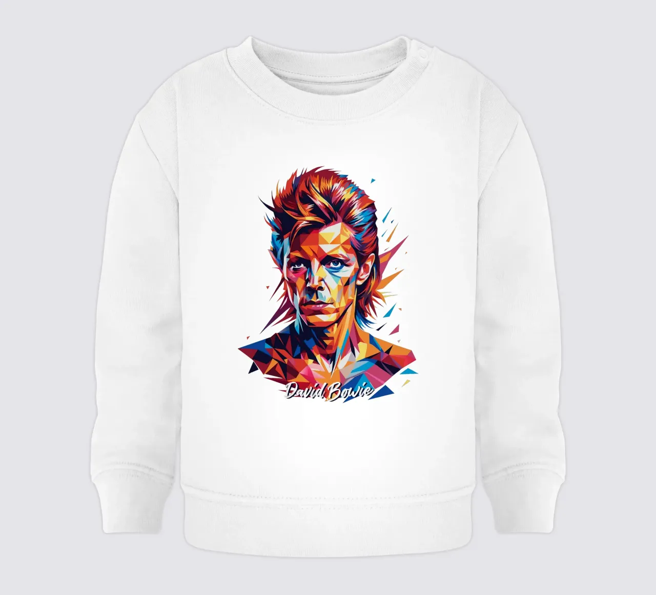 David Bowie in WPAP Pop Art Baby Sweatshirt von vectorartnesia