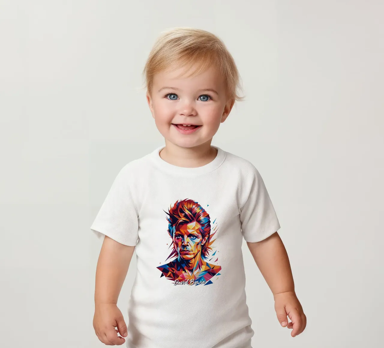 David Bowie in WPAP Pop Art maglietta neonato da vectorartnesia