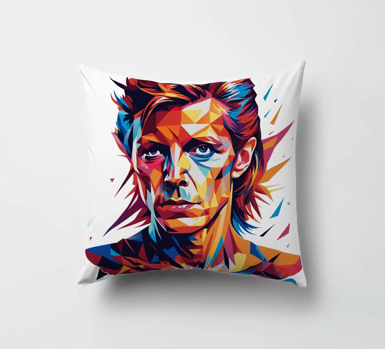 David Bowie in WPAP Pop Art cuscino da vectorartnesia