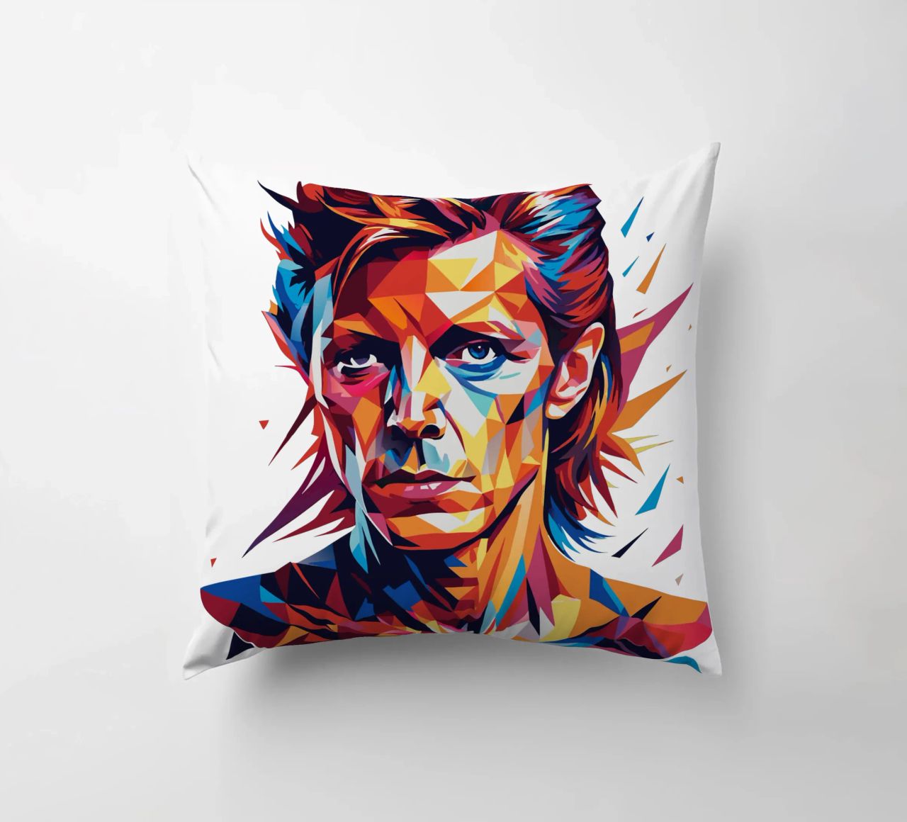 David Bowie in WPAP Pop Art cuscino da vectorartnesia