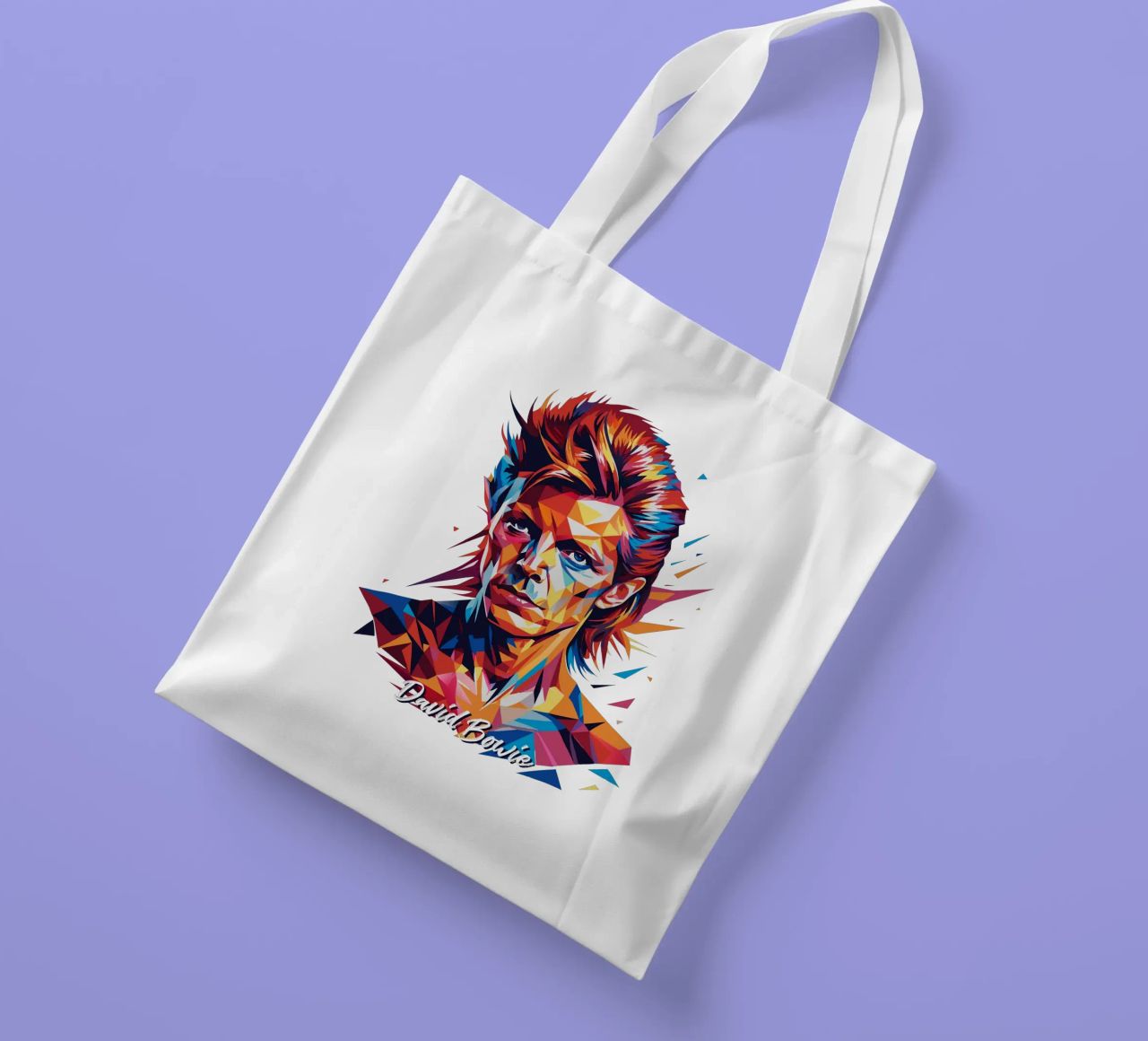 David Bowie in WPAP Pop Art borsa in juta da vectorartnesia