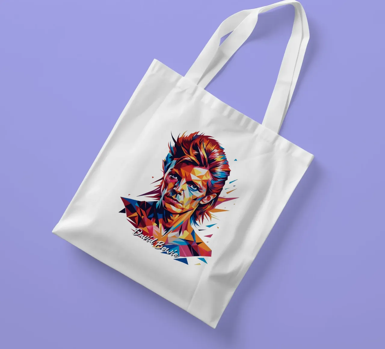 David Bowie in WPAP Pop Art borsa in juta da vectorartnesia