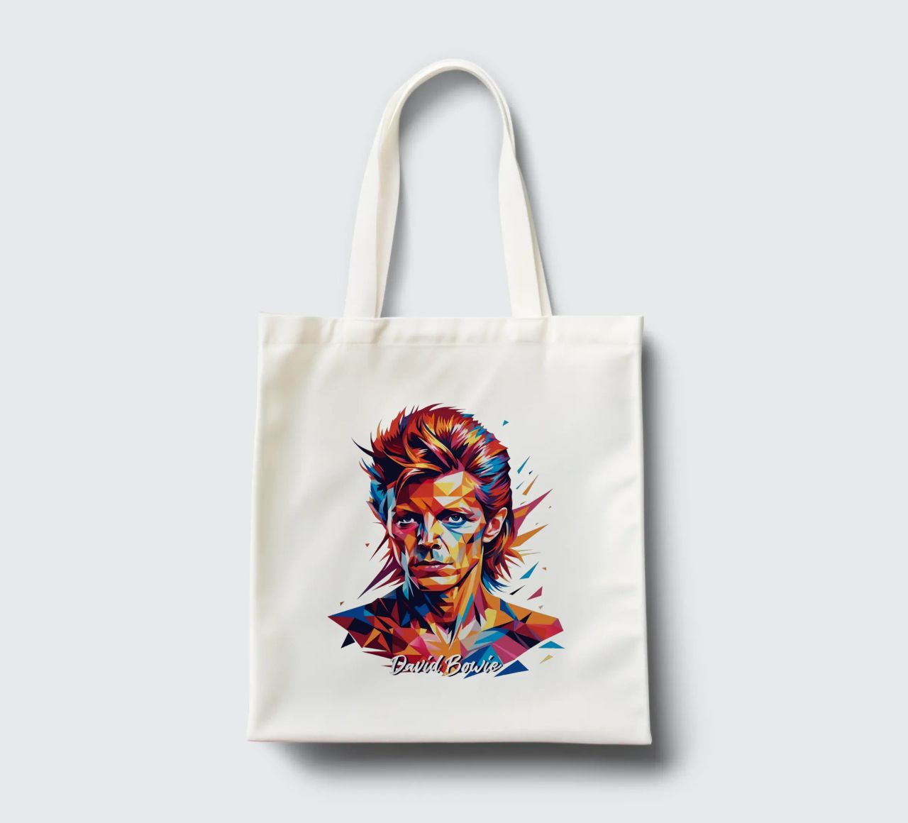 David Bowie in WPAP Pop Art borsa in juta da vectorartnesia