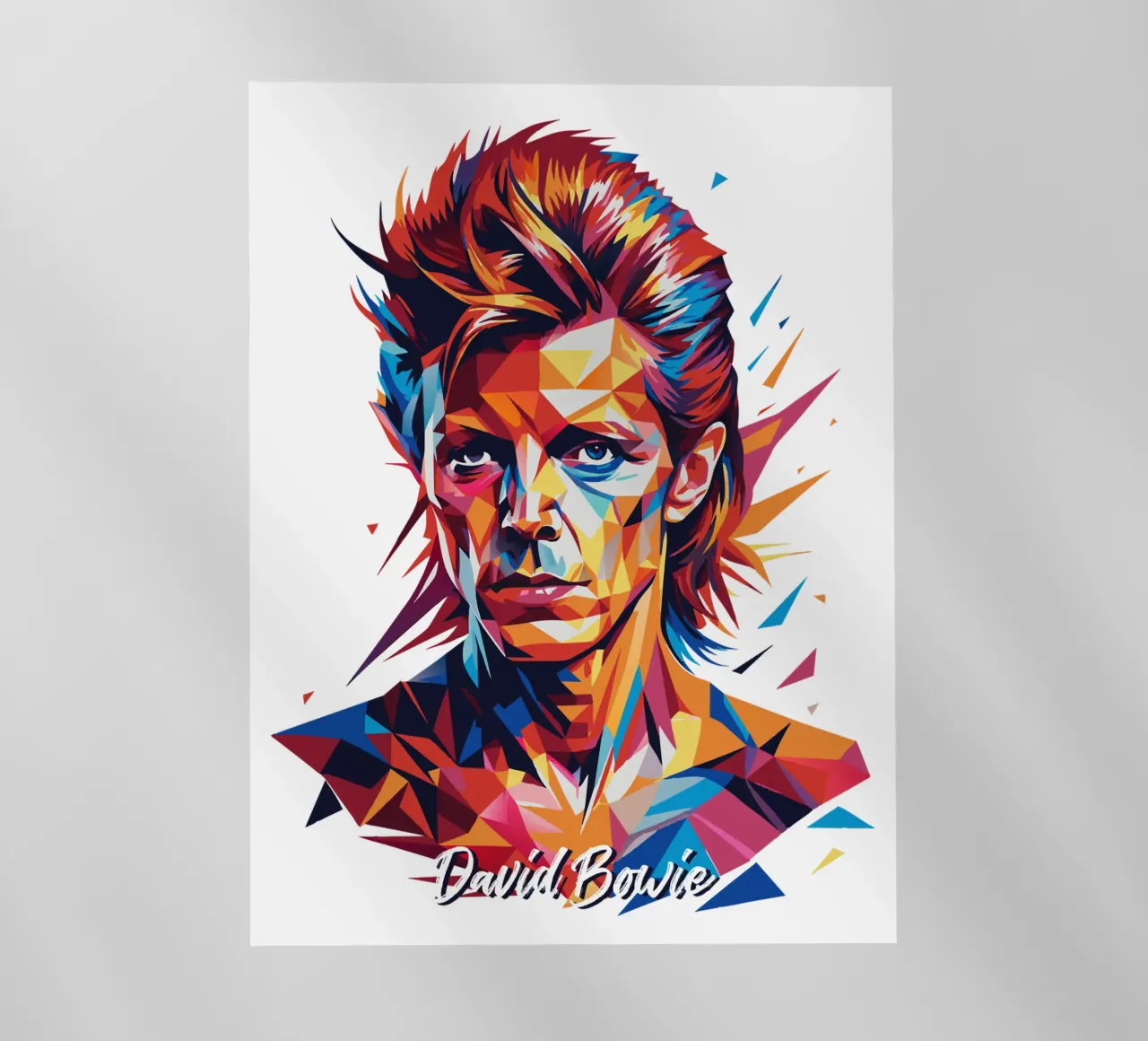 David Bowie in WPAP Pop Art pellicola backlit da vectorartnesia