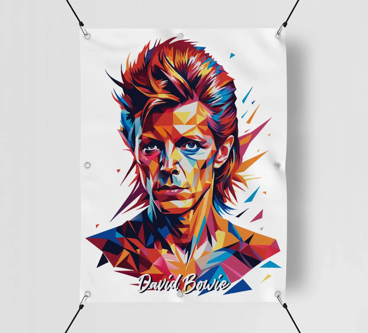 David Bowie in WPAP Pop Art telo in pvc da vectorartnesia