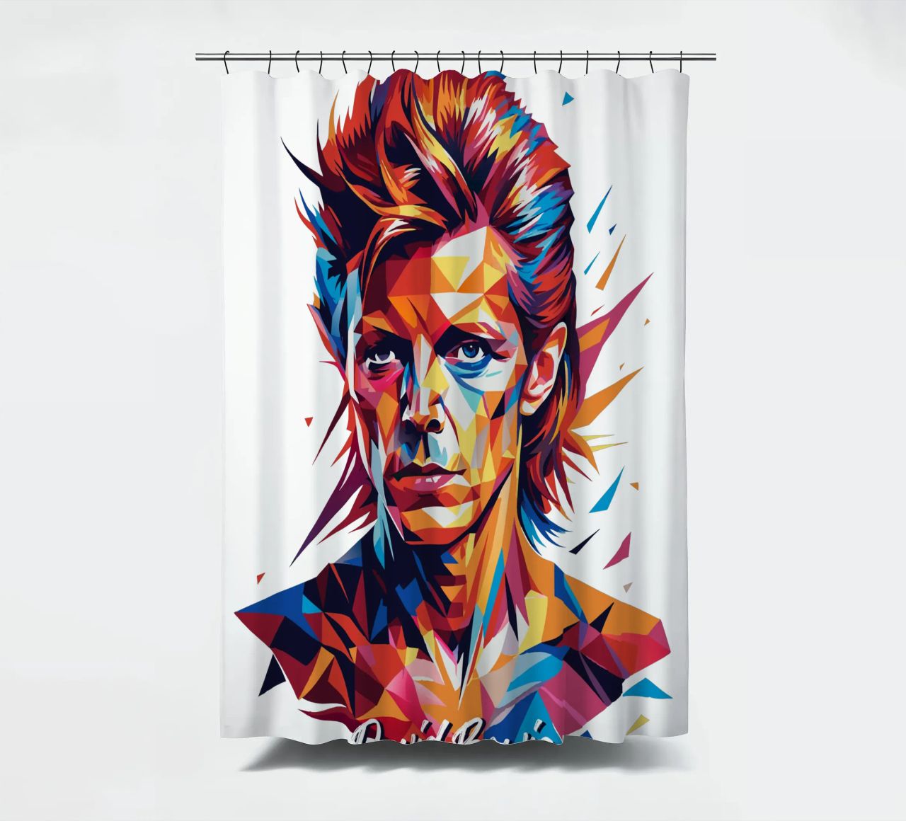 David Bowie in WPAP Pop Art tenda da doccia da vectorartnesia