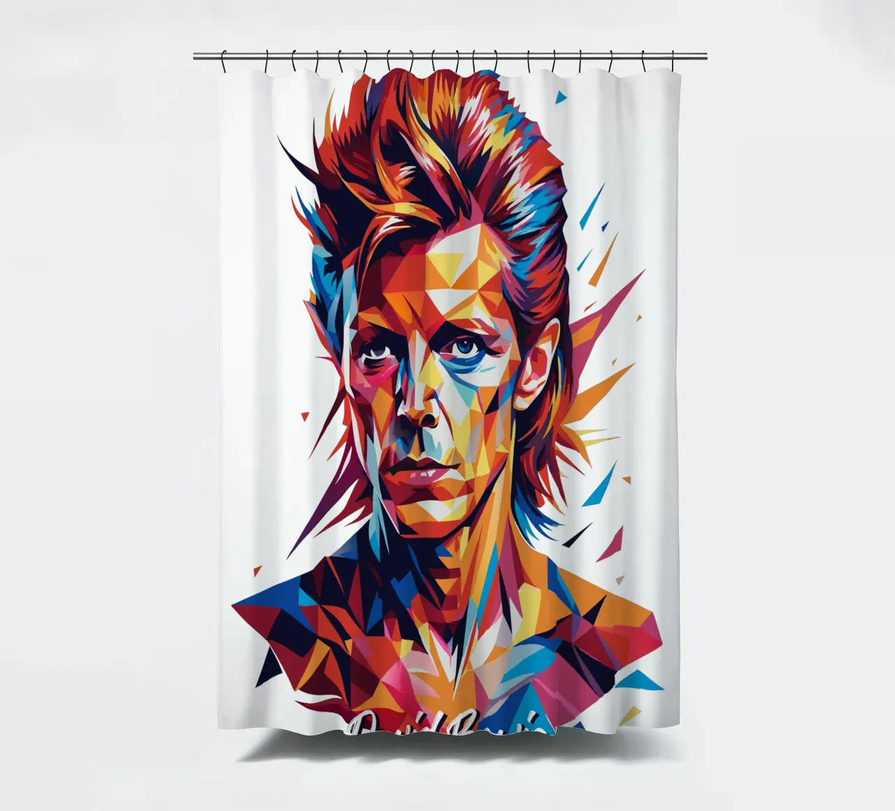 David Bowie in WPAP Pop Art tenda da doccia da vectorartnesia