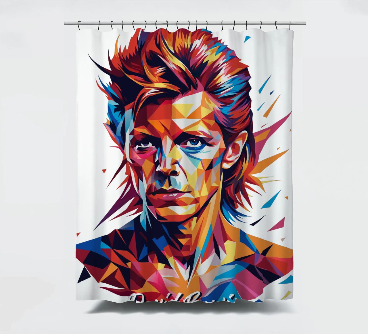 David Bowie in WPAP Pop Art tenda da doccia da vectorartnesia