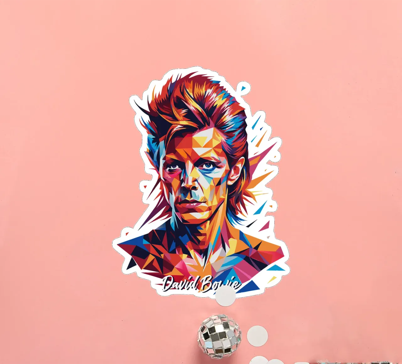 David Bowie in WPAP Pop Art adesivo da vectorartnesia
