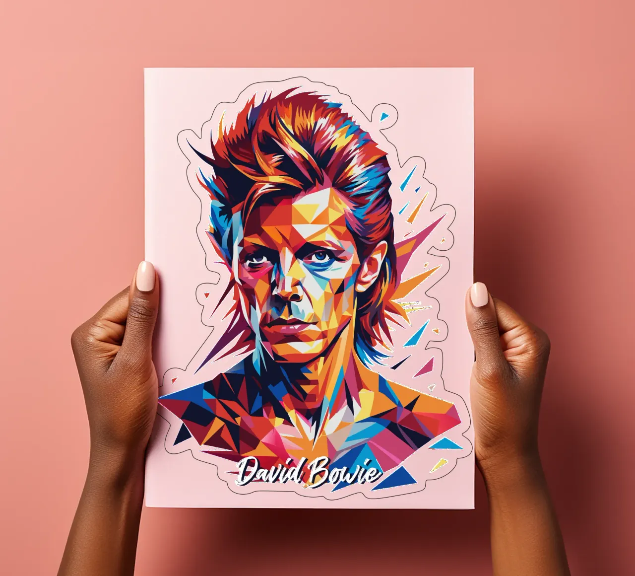 David Bowie in WPAP Pop Art foglio adesivo da vectorartnesia