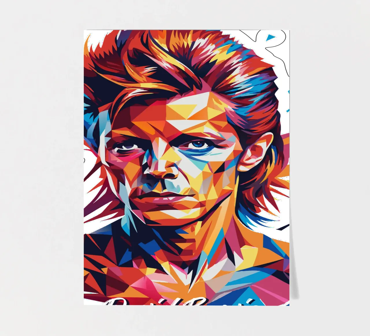 David Bowie in WPAP Pop Art foglio adesivo da vectorartnesia