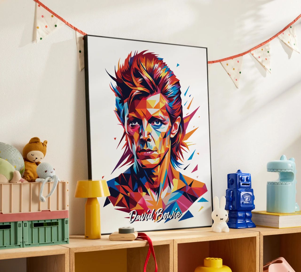 David Bowie in WPAP Pop Art alluminio dibond da vectorartnesia