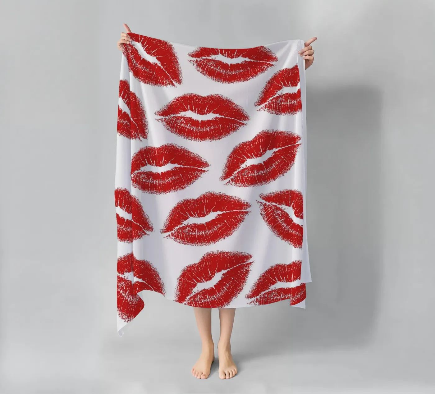 Lips pattern Strandtuch von Happypatterns