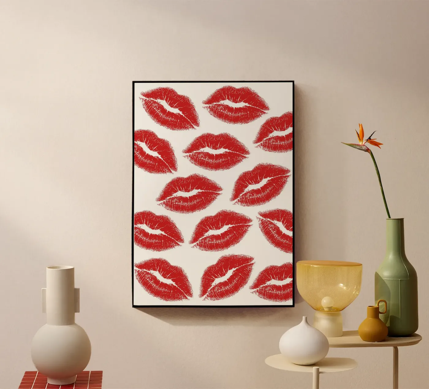 Lips pattern plexiglas de Happypatterns