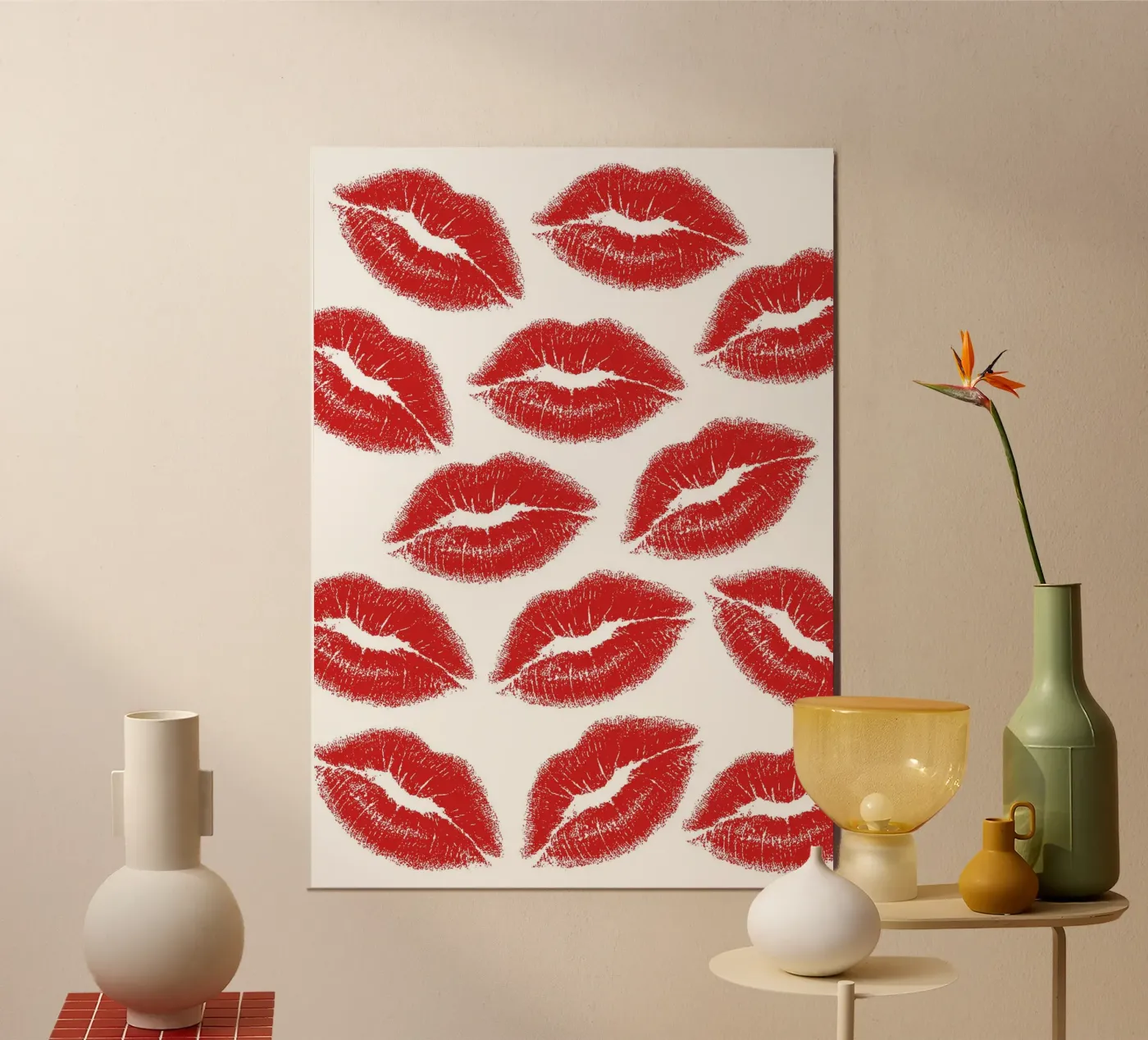 Lips pattern Forex-Platte von Happypatterns
