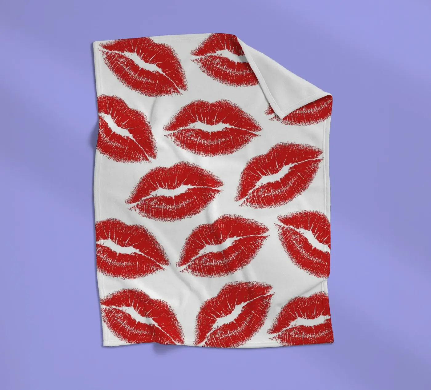 Lips pattern Fleecedecke von Happypatterns