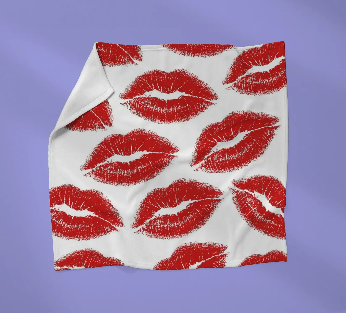 Lips pattern Fleecedecke von Happypatterns