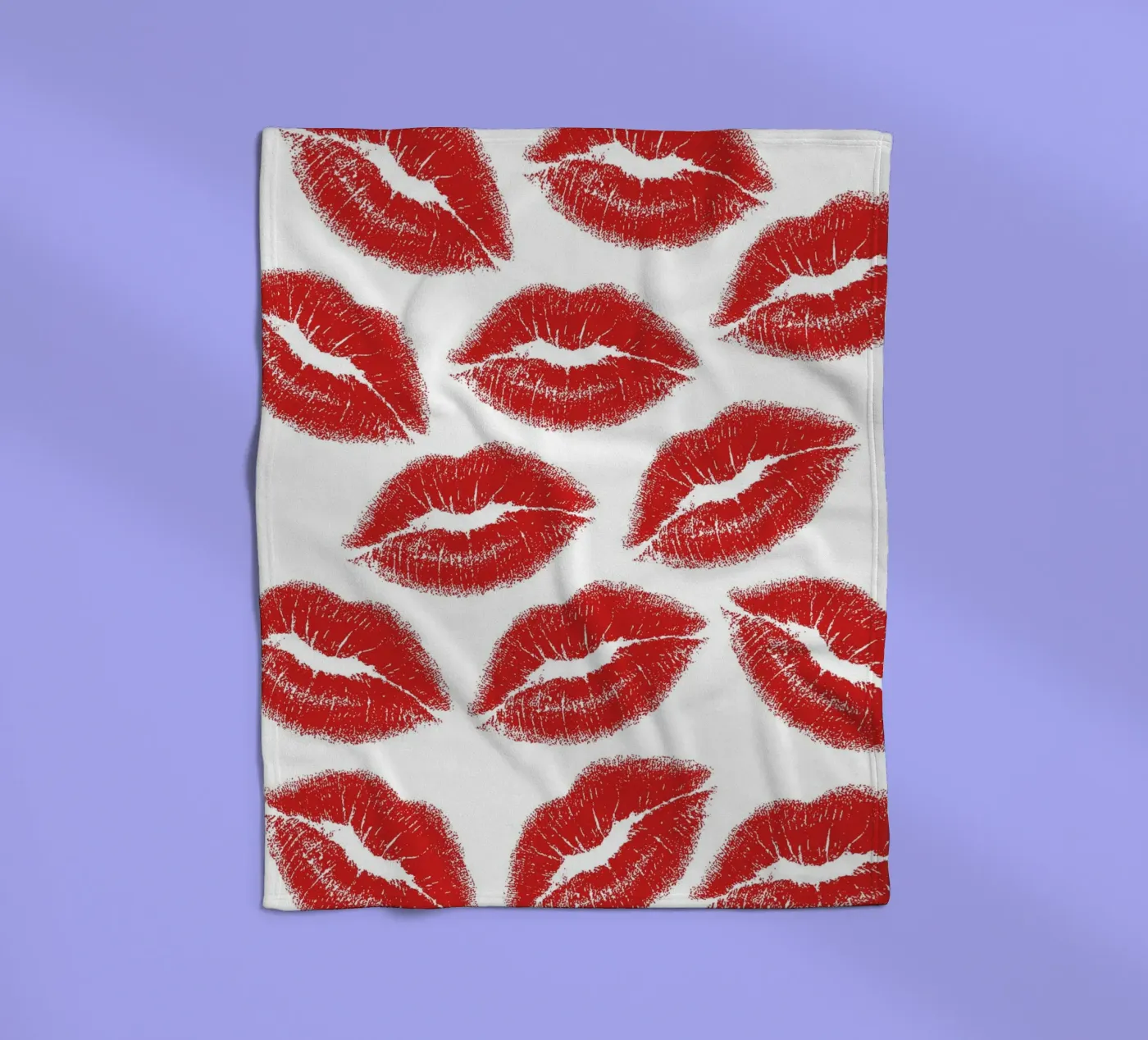 Lips pattern Fleecedecke von Happypatterns