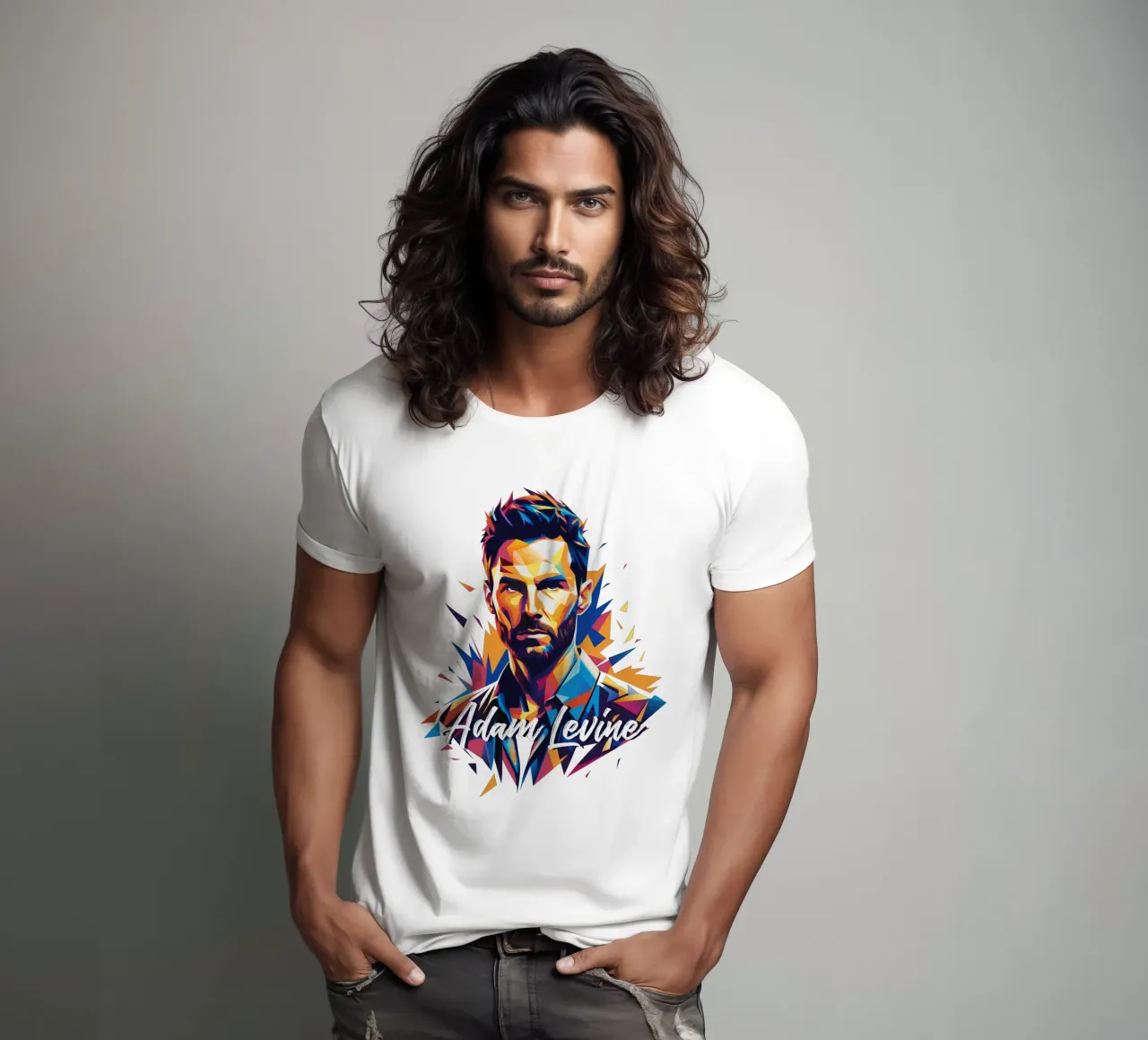 Adam Levine in Wpap Pop Art t-shirt da vectorartnesia