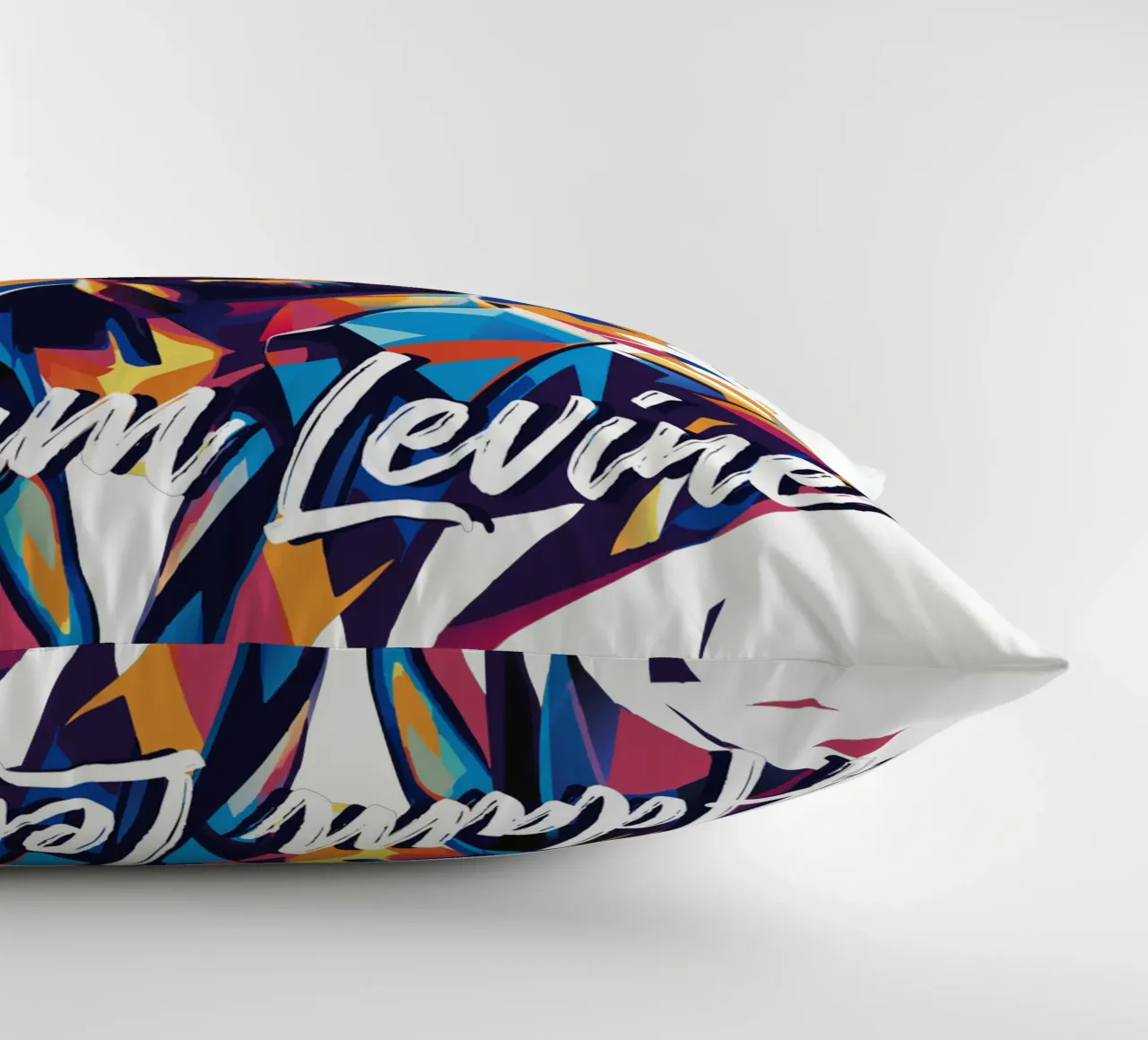 Adam Levine in Wpap Pop Art cuscino da vectorartnesia