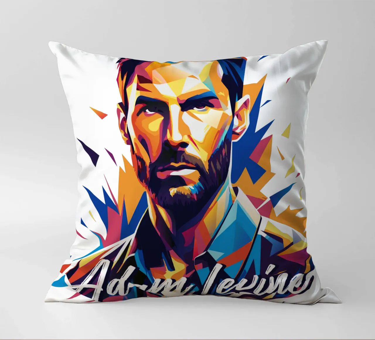 Adam Levine in Wpap Pop Art cuscino da vectorartnesia