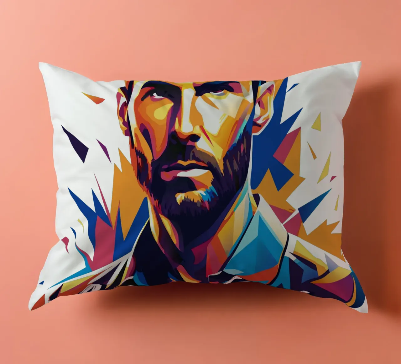 Adam Levine in Wpap Pop Art cuscino da vectorartnesia