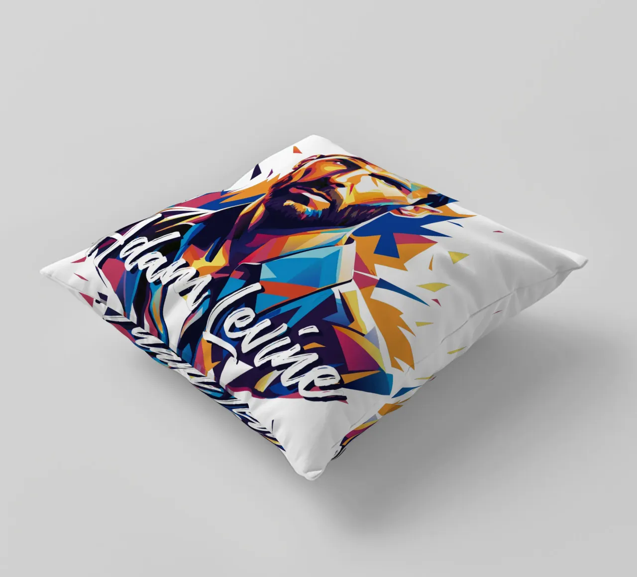 Adam Levine in Wpap Pop Art cuscino da vectorartnesia