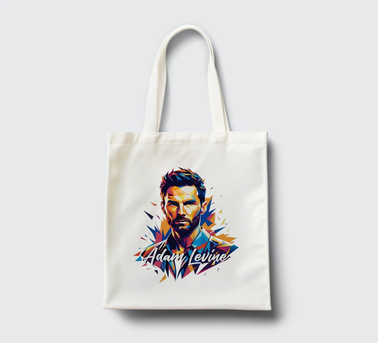 Adam Levine in Wpap Pop Art borsa in juta da vectorartnesia
