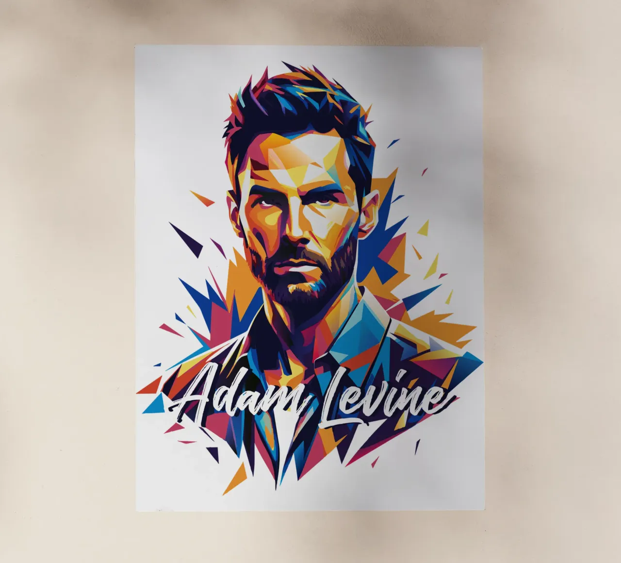 Adam Levine in Wpap Pop Art pellicola backlit da vectorartnesia